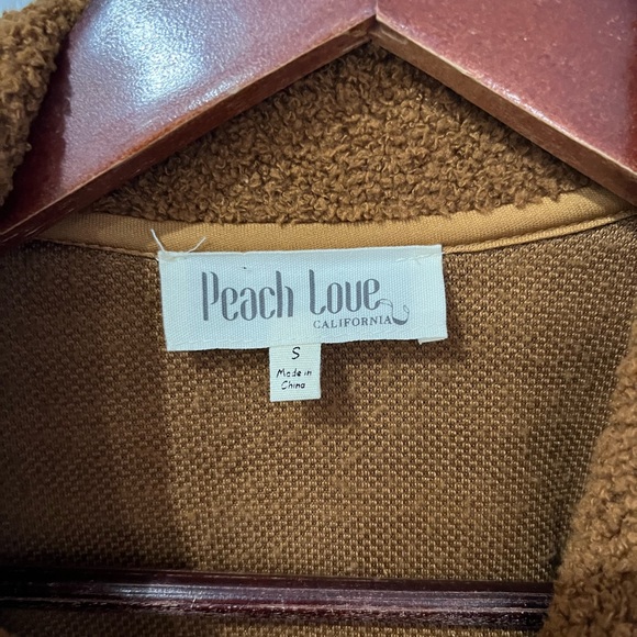 Peach Love rust color oversize long sleeve jacket size small - Picture 4 of 9